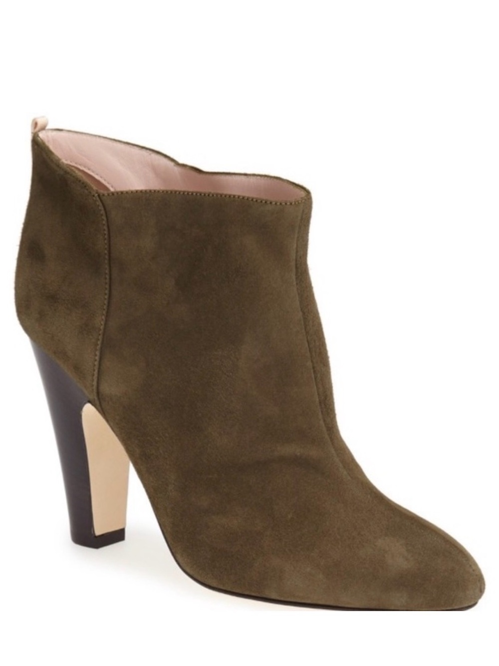 SJP by Sarah Jessica Parker Olive Suede Ankle Bootie